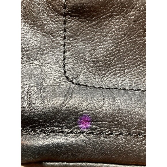 Stone Mountain Black Leather Hobo Crossbody Shoulder Bag Purse Buttery Soft - Picture 4 of 16